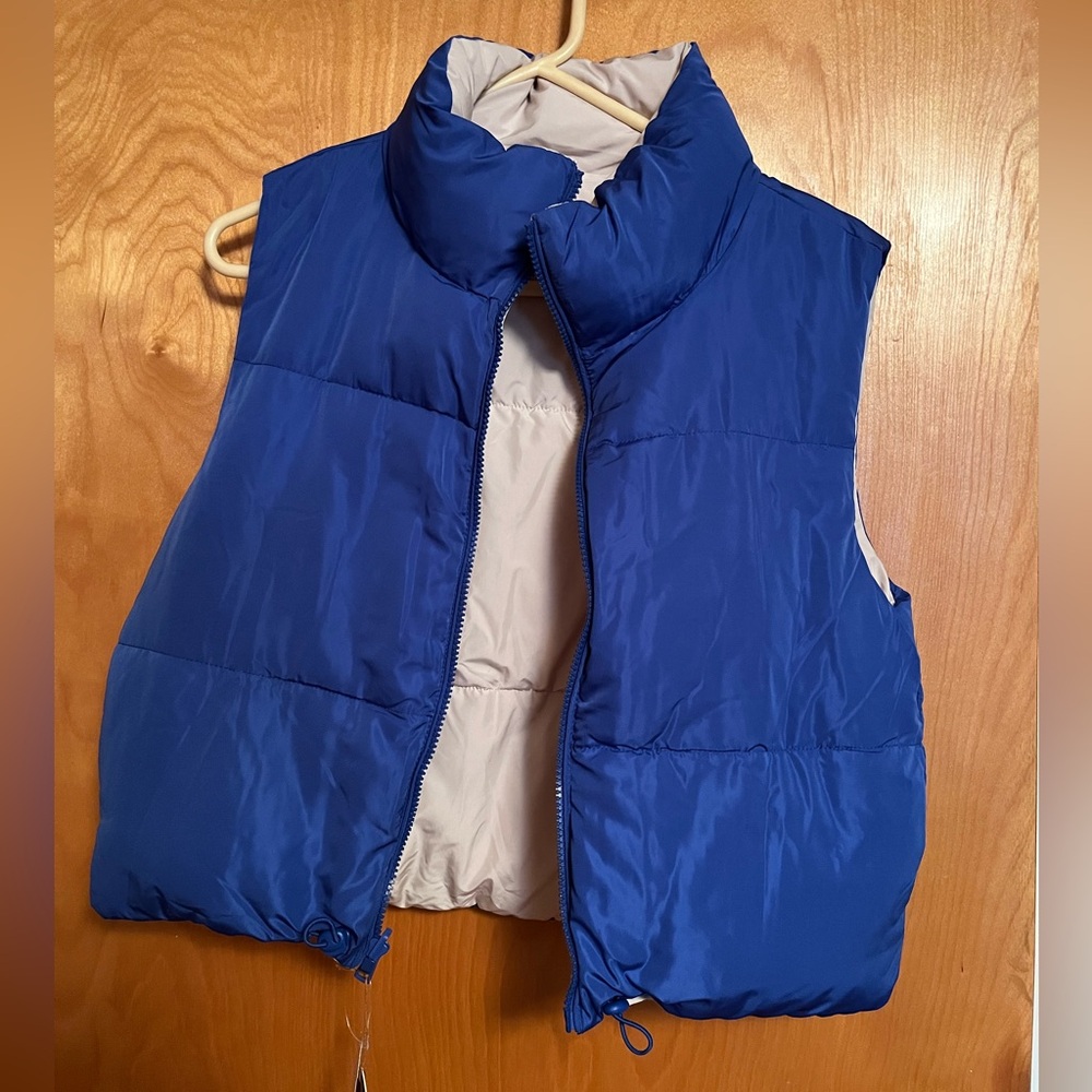 Women's Blue Puffer Vest